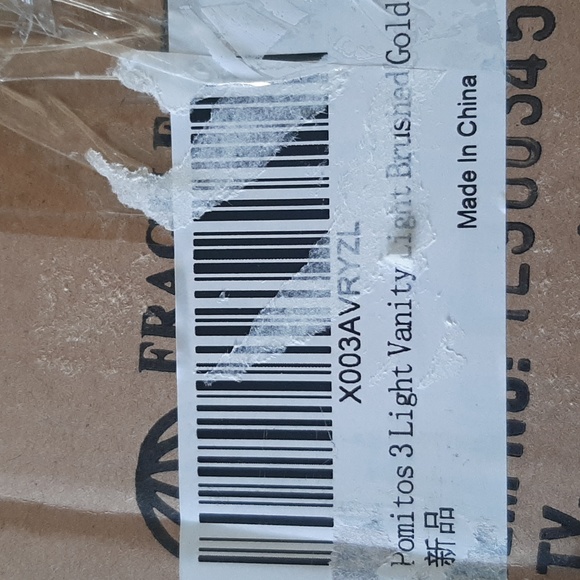 Pomitos 3 light vanity light brushed gold - Picture 5 of 5